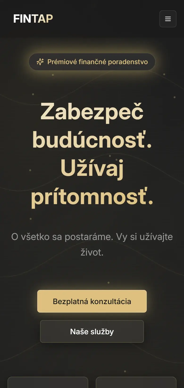 Ukážka webu fintap.sk