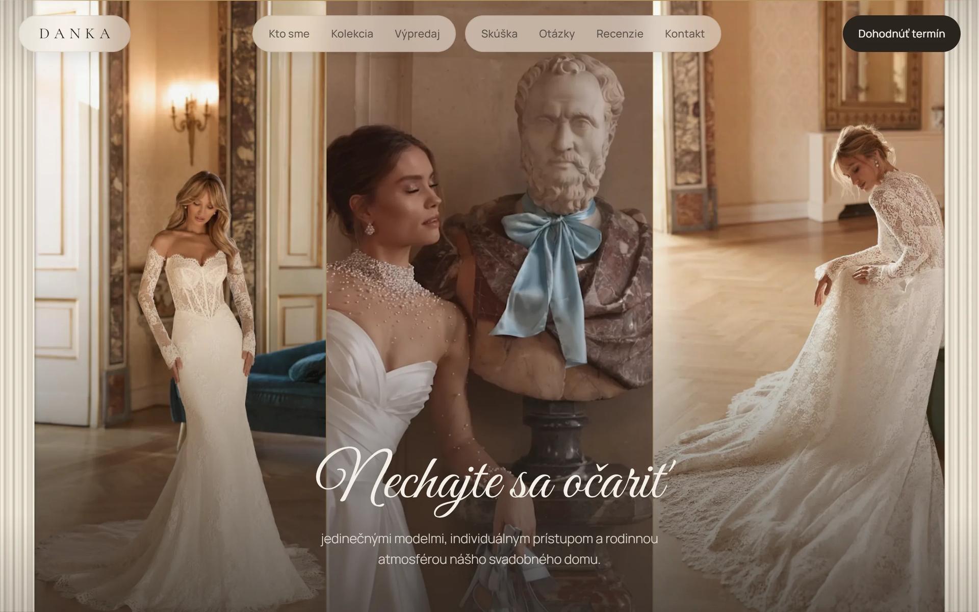 Web Svadobného centra Danka na počítači